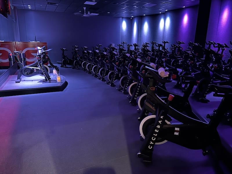 Inside of the CycleBar Studio at Leaside