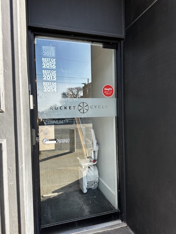 rocket cycle toronto front door entrance St. Clair West